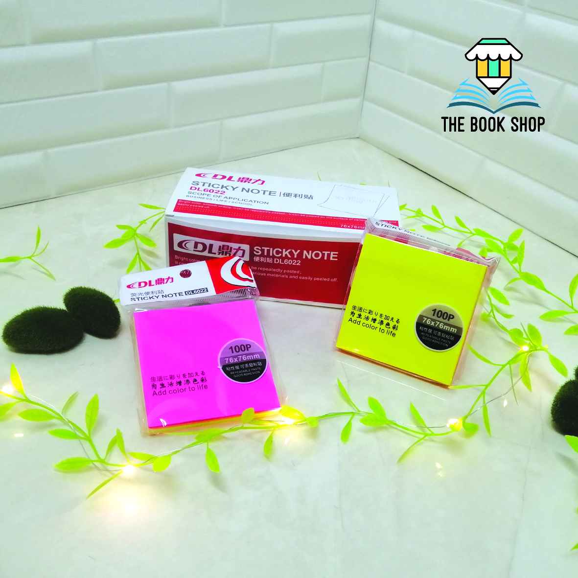 0327-THE-BOOK-SHOP-PRODUCT-ONLINE Sticky Note 01 Packet - 3x3 in - Image 1