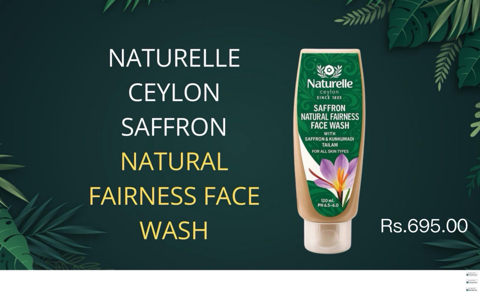 IMG-20260405-WA0046 Naturelle Ceylon saffron Natural Fairness fash wash - Image 1