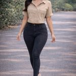 Corduroy crop shirt