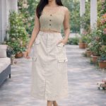 cargo skirt long